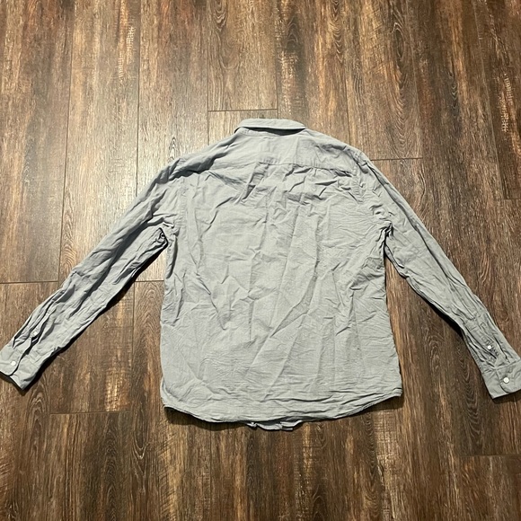 Express Men’s Light Grey Long Sleeve Button Down Shirt / Men’s Large Tall - Picture 4 of 6
